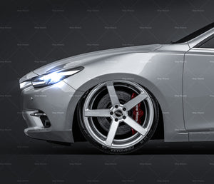 Mazda 3 Hatchback 2017 glossy finish - all sides Car Mockup Template.psd