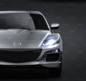 Mazda RX-8 2011 glossy finish - all sides Car Mockup Template.psd