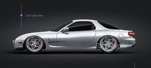 Mazda RX7 FD3S glossy finish - all sides Car Mockup Template.psd