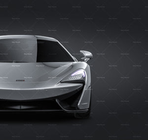 McLaren 570S Spider 2018 glossy finish - all sides Car Mockup Template.psd