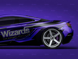 McLaren 650S Coupe 2015 glossy finish - all sides Car Mockup Template.psd