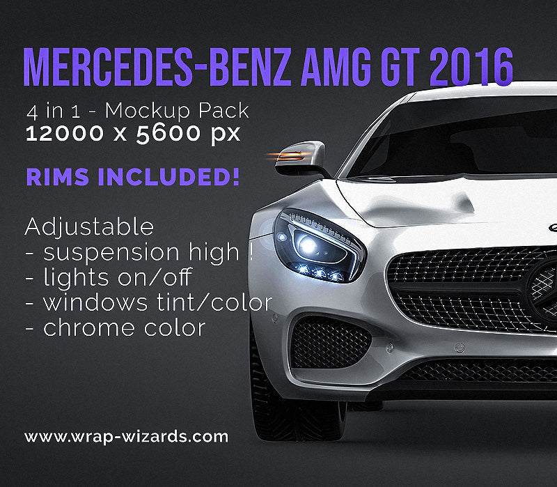 Mercedes-Benz AMG GT 2016 - Car Mockup