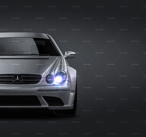 Mercedes-Benz C-Class CLK63 W209 DTM AMG satin matt finish - all sides Car Mockup Template.psd