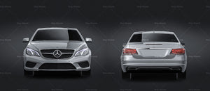 Mercedes-Benz E-Class Coupe 2015 glossy finish - all sides Car Mockup Template.psd
