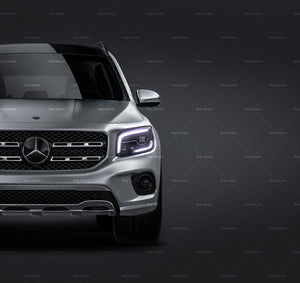 Mercedes-Benz GLB 2020 satin matt finish - all sides Car Mockup Template.psd