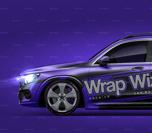 Mercedes-Benz GLB 2020 satin matt finish - all sides Car Mockup Template.psd