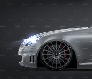 Mercedes-Benz SLK 55 AMG 2005 satin matt finish - all sides Car Mockup Template.psd