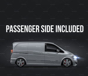 Mercedes-Benz V-Class Viano 2010 panel van satin matt finish - all sides Car Mockup Template.psd