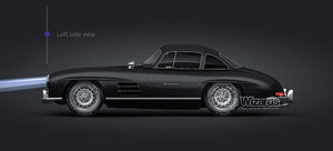 Mercedes-Benz 300 SL Gullwing 1954 glossy finish - all sides Car Mockup Template.psd