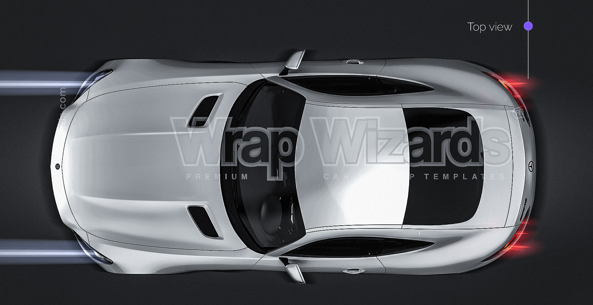 Mercedes-Benz AMG GT 2016 glossy finish - all sides Car Mockup Template.psd