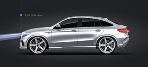 Mercedes-Benz G-class GLE AMG Coupe 2018 glossy finish - all sides Car Mockup Template.psd