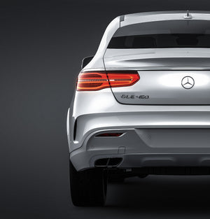 Mercedes-Benz G-class GLE AMG Coupe 2018 glossy finish - all sides Car Mockup Template.psd
