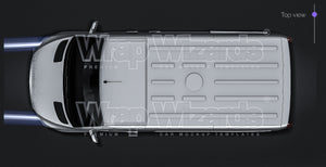 Mercedes-Benz Sprinter Compact Short L1H1 2019 glossy finish - all sides Car Mockup Template.psd