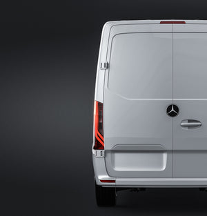 Mercedes-Benz Sprinter Compact Short L1H1 2019 glossy finish - all sides Car Mockup Template.psd