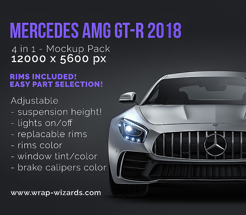 Mercedes AMG GT-R 2018 - Car Mockup