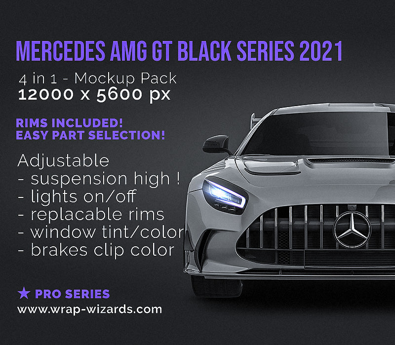 Mercedes-Benz AMG GT Black Series 2021 - Car Mockup
