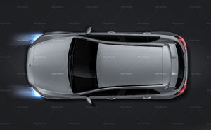 Mercedes Benz A45 S AMG 2020 satin matt finish - all sides Car Mockup Template.psd