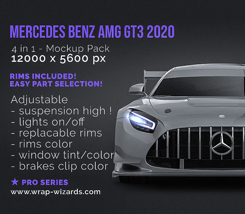 Mercedes-Benz AMG GT3 2020 - Car Mockup