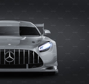 Mercedes-Benz AMG GT3 2020 glossy finish - all sides Car Mockup Template.psd