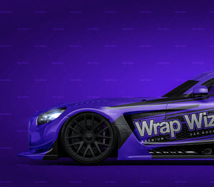 Mercedes-Benz AMG GT3 2020 glossy finish - all sides Car Mockup Template.psd