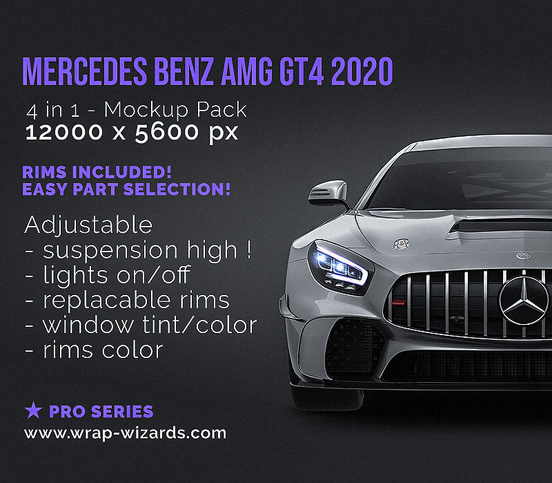 Mercedes-Benz AMG GT4 2020 - Car Mockup