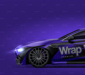 Mercedes-Benz AMG GT63 S 2019 satin matt finish - all sides Car Mockup Template.psd