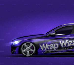 Mercedes Benz C-Class Estate T-Model Avantagrde S205 2014 glossy finish - all sides Car Mockup Template.psd