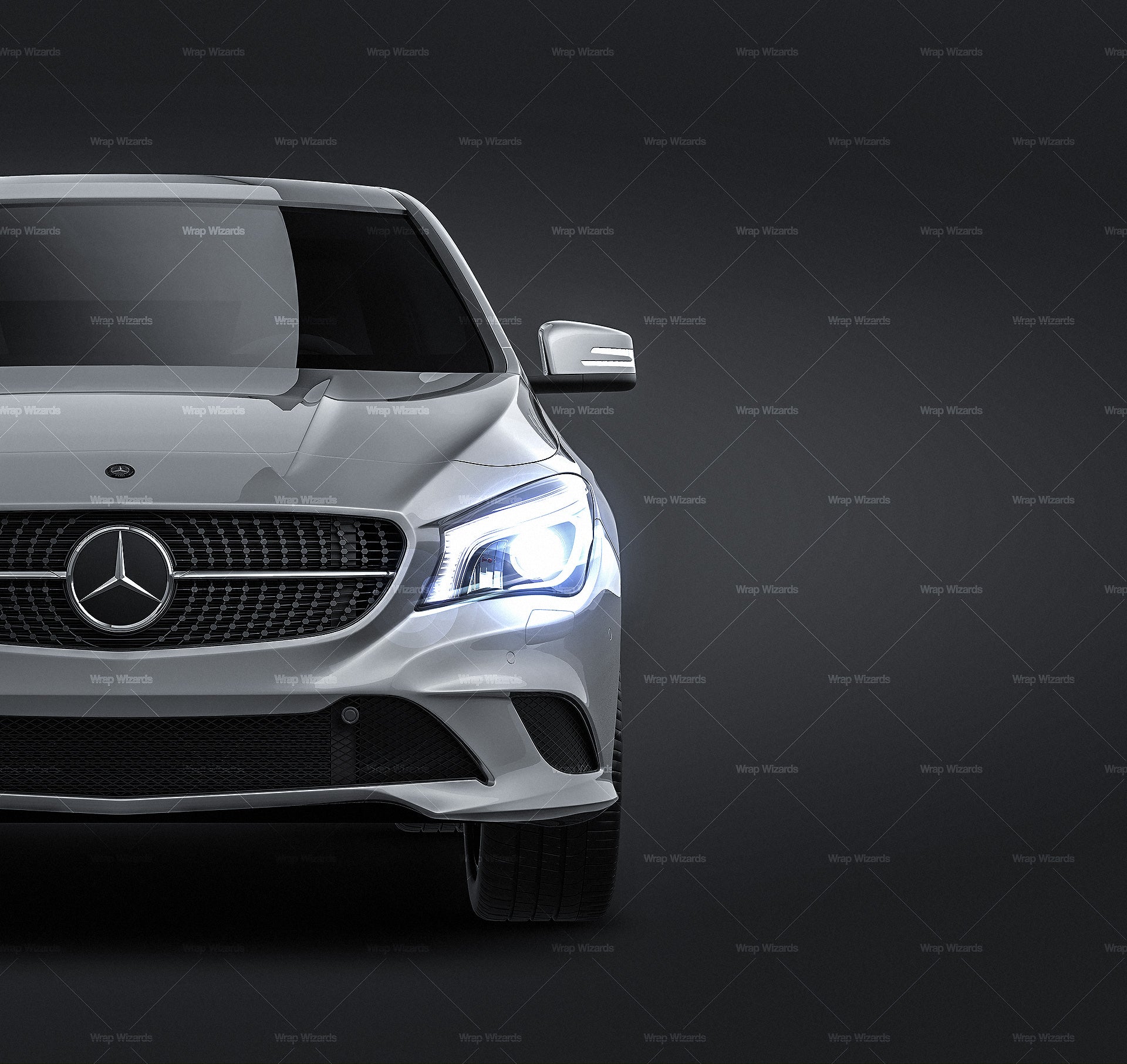 Mercedes-Benz CLA Shooting Brake 2016 glossy finish - all sides Car Mockup Template.psd