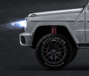 Mercedes-Benz G63 AMG 2019 satin matt finish - all sides Car Mockup Template.psd