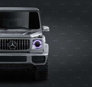 Mercedes-Benz G63 AMG 2019 satin matt finish - all sides Car Mockup Template.psd