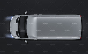 Mercedes-Benz Sprinter Medium L2H2 II satin matt finish - all sides Car Mockup Template.psd