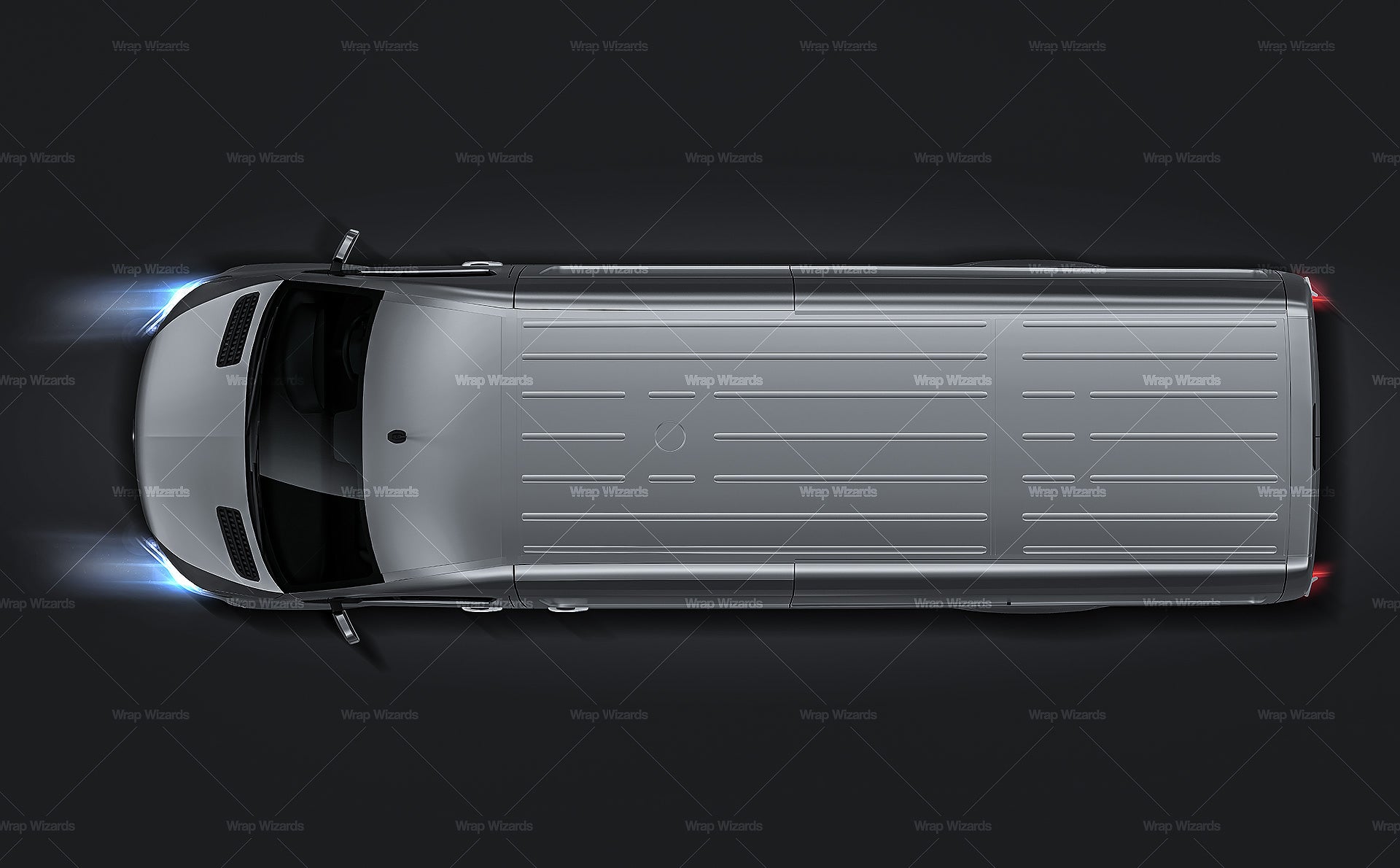 Mercedes Benz Sprinter L3H2 panel van 2020 satin matt finish - all sides Car Mockup Template.psd