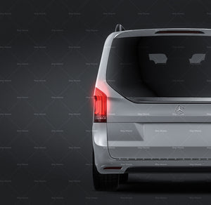 Mercedes-Benz V-Class AMG 2020 satin matt finish - all sides Car Mockup Template.psd