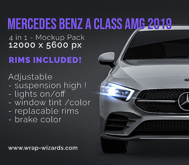 Mercedes-Benz A-Class AMG 2019 - Car Mockup
