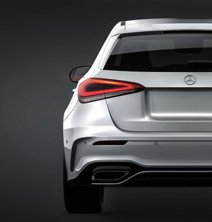 Mercedes-Benz A-Class AMG 2019 glossy finish - all sides Car Mockup Template.psd