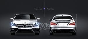 Mercedes-Benz CLA 45 AMG 2017 glossy finish - all sides Car Mockup Template.psd