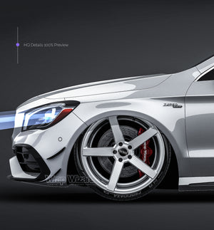 Mercedes-Benz CLA 45 AMG 2017 glossy finish - all sides Car Mockup Template.psd