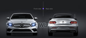 Mercedes-Benz C-class AMG cabrio 2019 glossy finish - all sides Car Mockup Template.psd