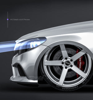 Mercedes-Benz C-class AMG cabrio 2019 glossy finish - all sides Car Mockup Template.psd
