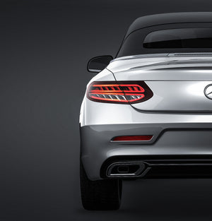 Mercedes-Benz C-class AMG cabrio 2019 glossy finish - all sides Car Mockup Template.psd