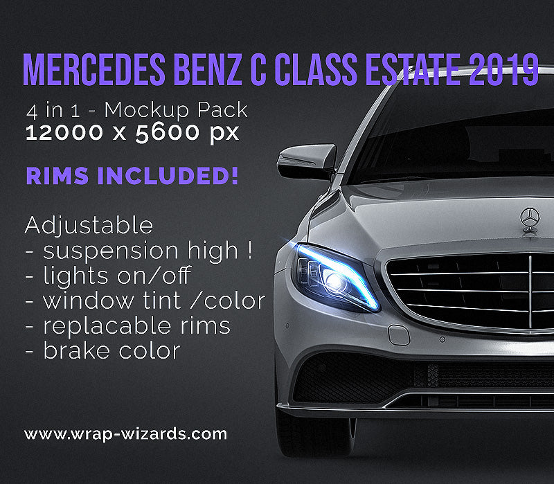 Mercedes-Benz C-class Estate 2019 - Car Mockup