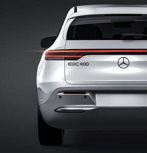 Mercedes-Benz EQC 2020 glossy finish - all sides Car Mockup Template.psd