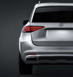 Mercedes-Benz GLE 2020 glossy finish - all sides Car Mockup Template.psd
