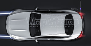 Mercedes-Benz S-Class coupe 2019 glossy finish - all sides Car Mockup Template.psd