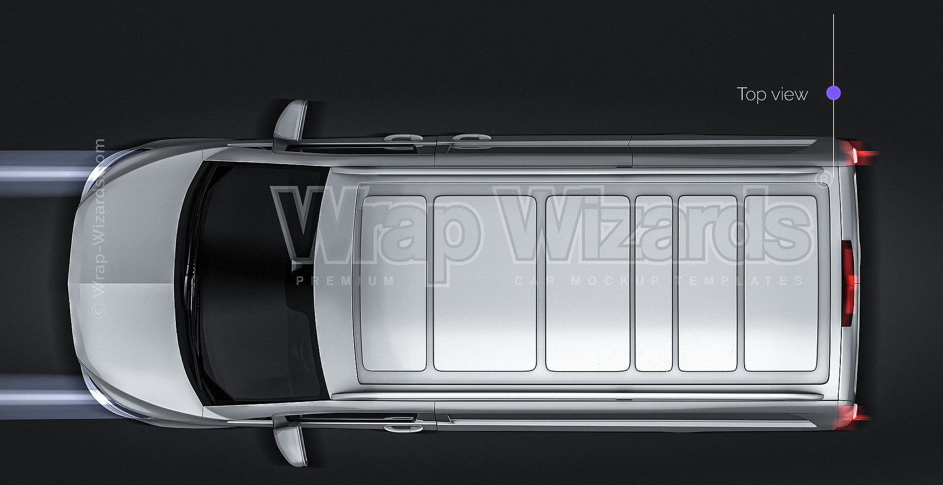 Mercedes-Benz Vito Panel Van 2016 glossy finish - all sides Car Mockup Template.psd