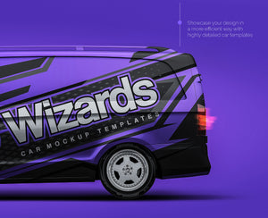 Mercedes-Benz Vito Panel Van 2016 glossy finish - all sides Car Mockup Template.psd