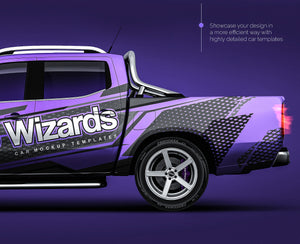 Mercedes-Benz X-Class 2018 glossy finish - all sides Car Mockup Template.psd