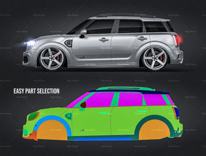 Mini Countryman 2020 JCW John Cooper Works glossy finish - all sides Car Mockup Template.psd