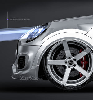 Mini Cooper S Convertible 2016 JCW John Cooper Works glossy finish - all sides Car Mockup Template.psd