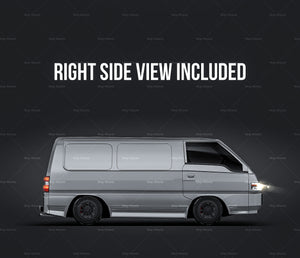 Mitsubishi Delica | Express | panel van glossy finish - all sides Car Mockup Template.psd